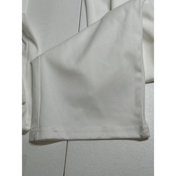 CBR Pants Womens Large White‎ Sheer Thin Cotton Blend Side Zip Minimalist Casual - Picture 5 of 13